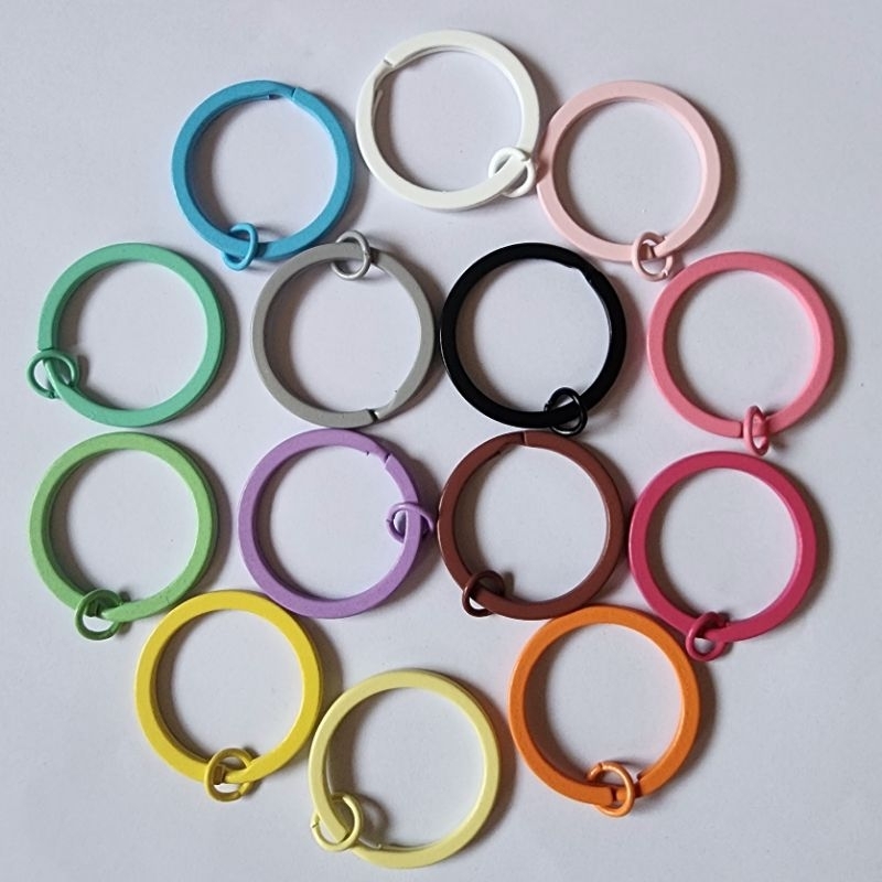 [01]ห่วง2ชั้น ขนาด 30มม. พร้อมห่วง8มม. แพค 10 ชิ้น