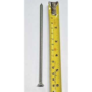 เกลียวปล่อย​ 6 นิ้ว​ สแตนเลส​ #12 *ราคาต่อ1ตัว* เกลียวปล่อยสแตนเลส​ #12x6" หัวเตเปอร์​ เกลียวปล่อย6" ตะปูเกลียว 6"