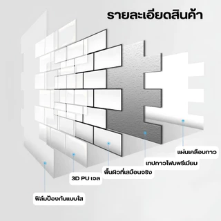 วอลเปเปอร์ห้องครัว 3D วอลล์เปเปอร์กระเบื้อง วอลเปเปอร์ กันน้ำมัน กันน้ำ มีกาวในตัว หนา1.2mm วอลล์เปเปอร์ห้องน้ำ