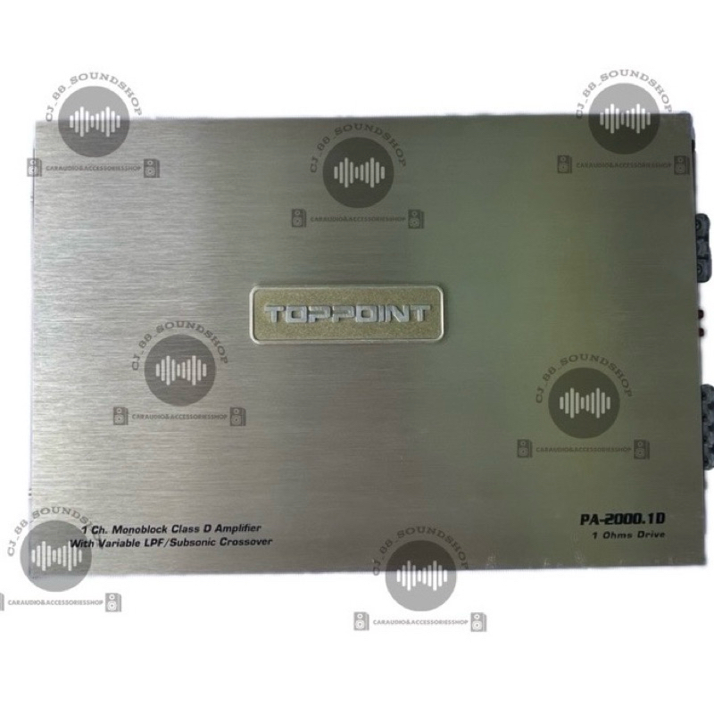 เพาเวอร์แอมป์ คลาสดี ยี่ห้อTOPPOINT PA2000.1D 1ตัว