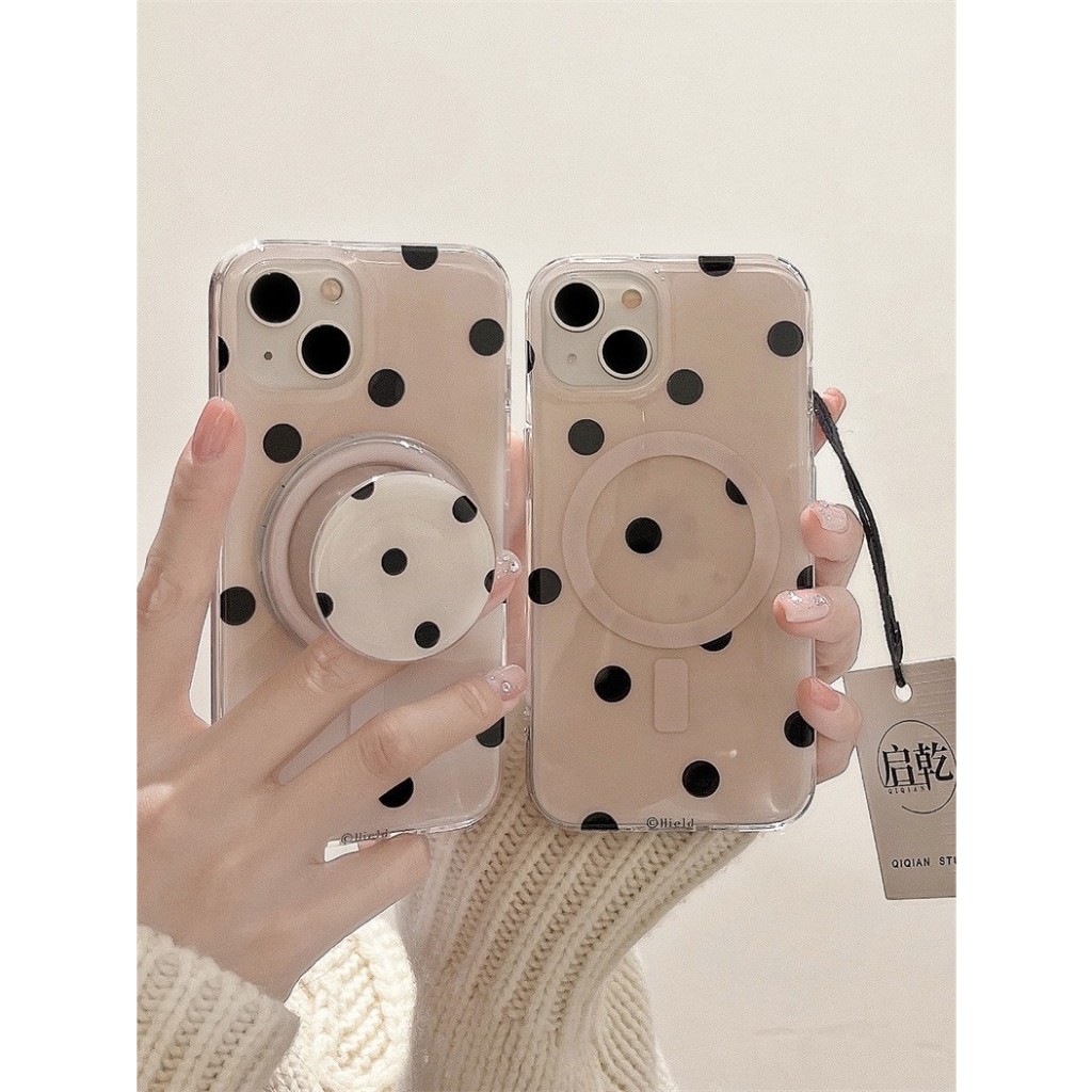 เคส ลายจุดดำ+ไอริงmag TPU-S1340
