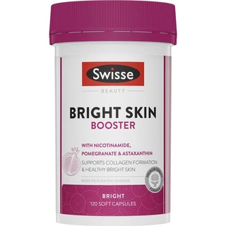 Swisse Bright Skin Booster ขวดใหญ่ 120เม็ด พร้อมส่งไวมาก ผิวกระจ่างใสออร่า EXP02/2029