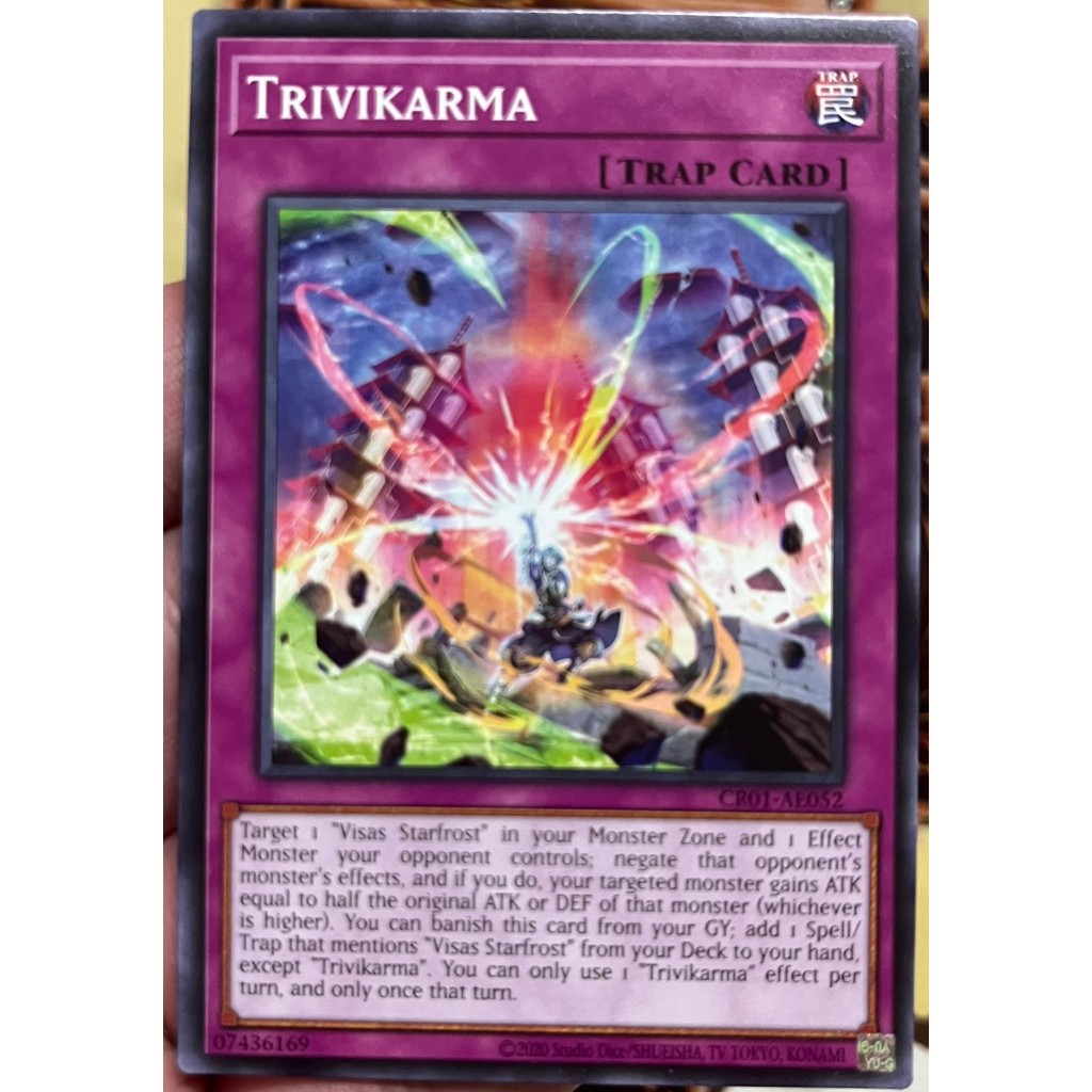 Yugioh Asia-Eng [CR01-AE052] Trivikarma (Common) การ์ดยูกิแท้ถูกลิขสิทธิ์
