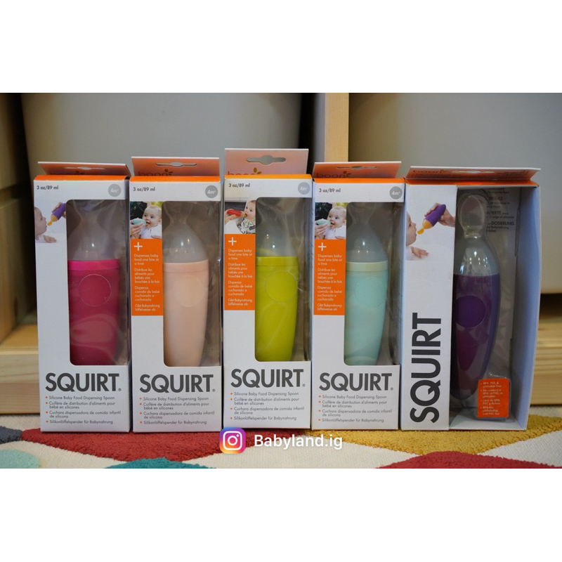 SQUIRT Baby Food Dispensing Spoon ช้อนบีบซิลิโคน สำหรับใส่อาหารเหลว ของใหม่มือหนึ่ง