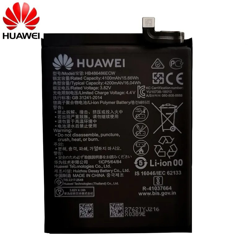 แบตเตอรี่โทรศัพท์มือถือ HB486486ECW 4200mAh 2023 100% ของแท้สำหรับ Huawei P30 Pro Mate20 PRO MATE 20 Pro