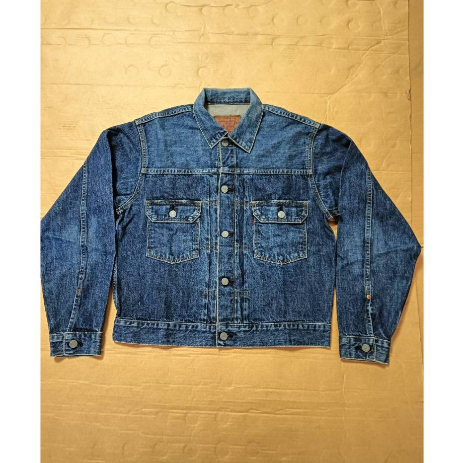 Levi's 71507-XX 90'S 71507XX TYPE2 TRACKER JACKET " 1955 REPRINT " SIZE 40 BIG E. SELVAGE J22 กระดุม  MADE IN JAPAN