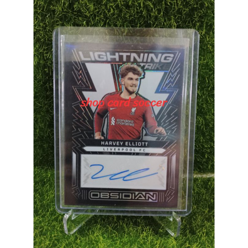 Harvey Elliott card soccer Autograph run no./199 from panini obsidian 2022/23