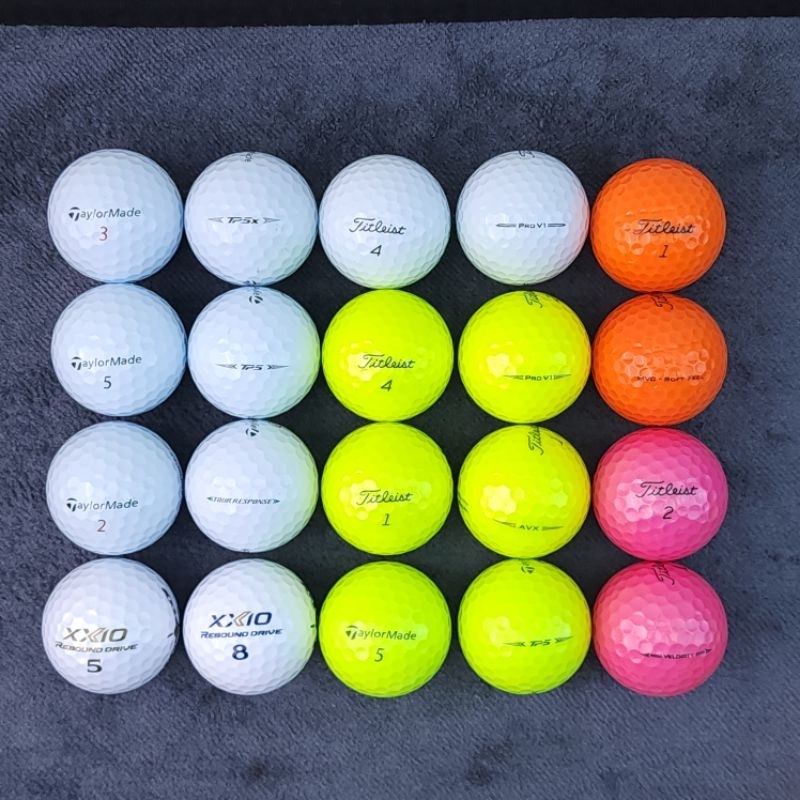 ลูกกอล์ฟ Titleist Pro V1 , Pro V1x / Taylormade TP5 , TP5X มือสอง เกรด AA คัดสภาพสวยงาม 95% - 99%