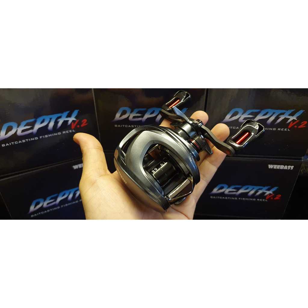 WEEBASS DEPTH V2 รอกเบทหยดน้ำ มีคลิกเสียงปลาลาก