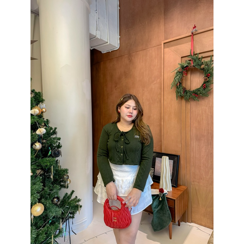 Tintin cardigan 🎀 เสื้อแขนยาวผ้าทอไหมพรม ผูกโบว์ (CD0010) - Merrychubbyhouse - รูปที่ 6