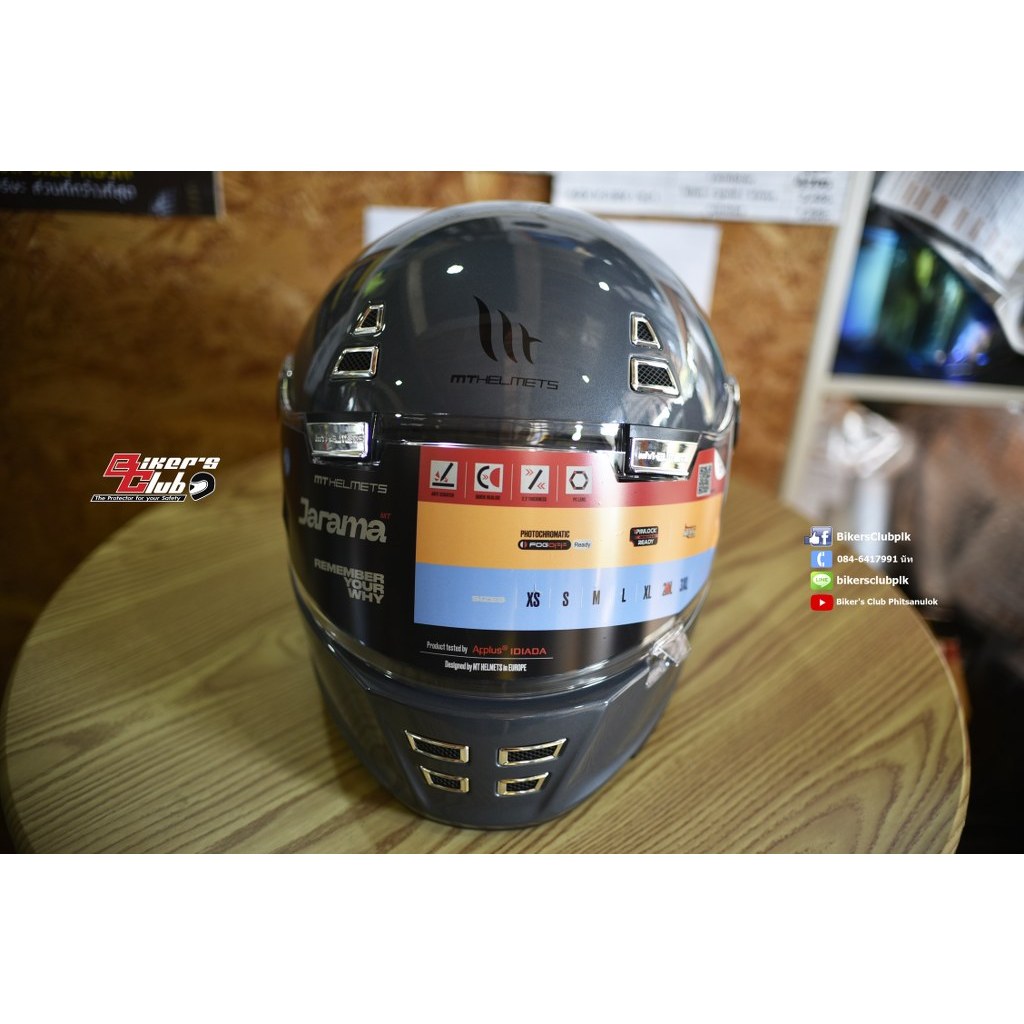 MT HELMETS  รุ่น JARAMA GLOSS TITANIUM