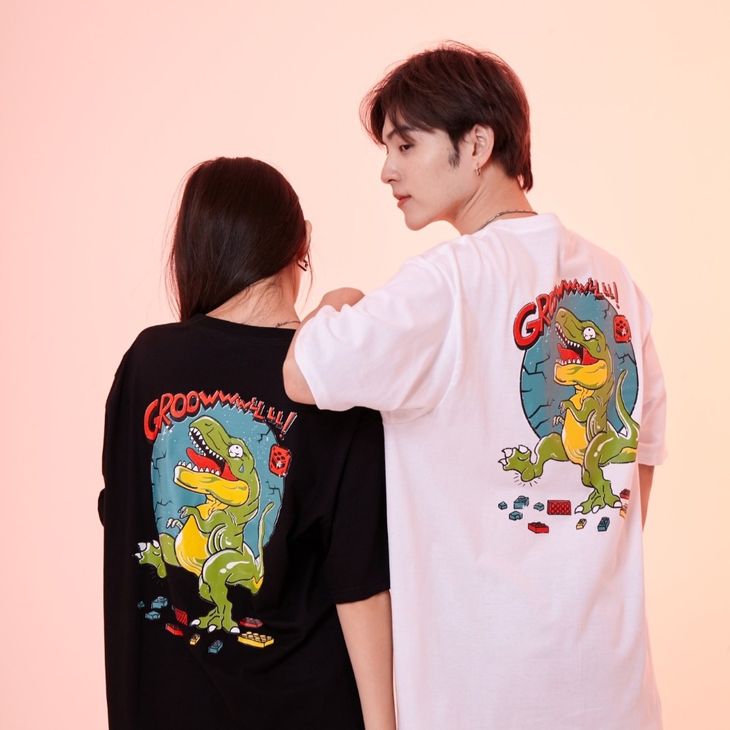 OK Apparel เสื้อยืดคอกลม ลายไดโนเสาร์🦕 เท่มาก ⚡พร้อมส่ง⚡ เนื้อผ้านำเข้าUSA แท้ 100%