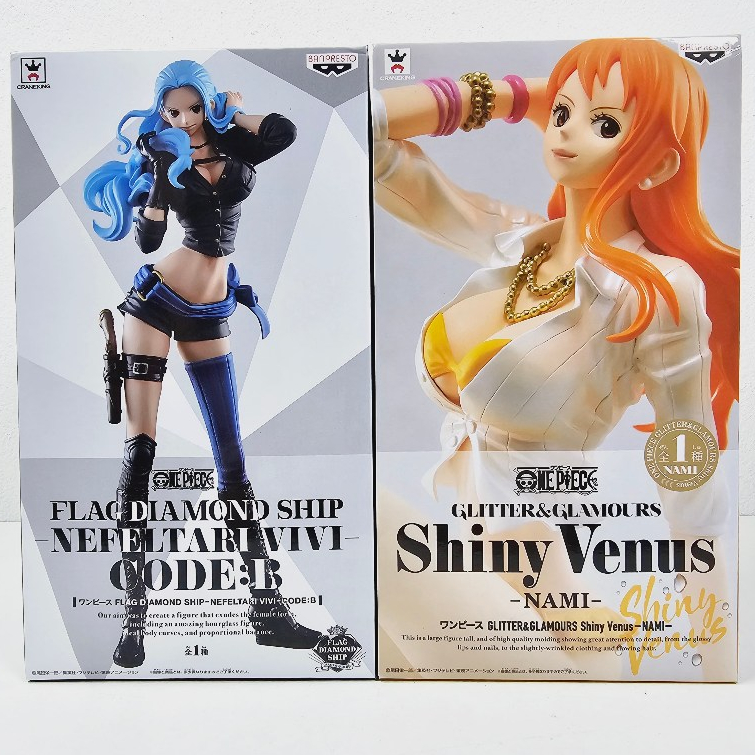 [ฟิกเกอร์แท้] One Piece - Nefertari Vivi Flag Diamond Ship Code:B / Nami Glitter &amp; Glamours Shiny Venus (Banpresto)