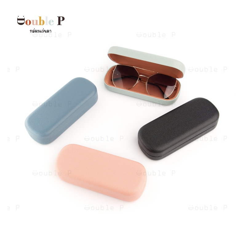 Double P กล่องแว่นตา VI ทำจากหนัง เรียบสวย หลากหลายสี พกพาสะดวก ที่ใส่แว่นตา