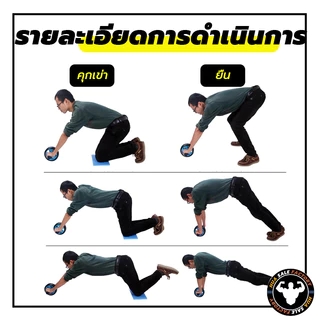 wheel work out roller ล้อหน้าท้อง ล้อออกกำลังกาย, ออกกำลังกาย， ล้อลูกกลิ้งเล่นกล้ามท้อง ล้อบริหารหน้าท้อง 14 นิ้ว