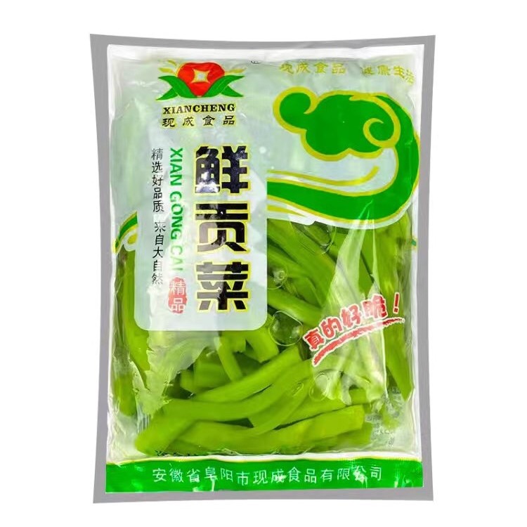 ก๊งฉ่าย งูเขียว ผักกรอบ ขนาด1kg ผักส่วยสดหม้อไฟ เคี้ยวกรอบๆ ผักหม้อไฟ ผักมอส 鲜贡菜1000g - รูปที่ 3