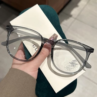 COD❤️พร้อมส่ง-แว่นตาป้องกันแสงสีฟ้าเกาหลีกรอบทรงกลมใหญ่ส์ใสแฟชั่นเบาพิเศษคอมพิวเตอร์แว่นกรองแสงผู้ชายและผู้หญิง-a.one