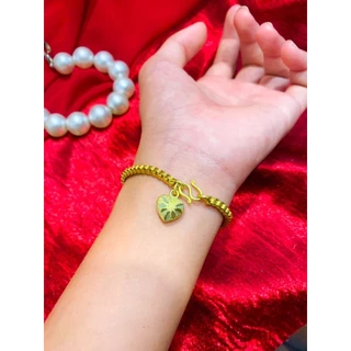 สร้อยข้อมือ 2 สลึง ทองปลอมเหมือนจริง เหมือนแท้ ขนาด 2 สลึง [ M1-2S-J+Fตะขอ ]