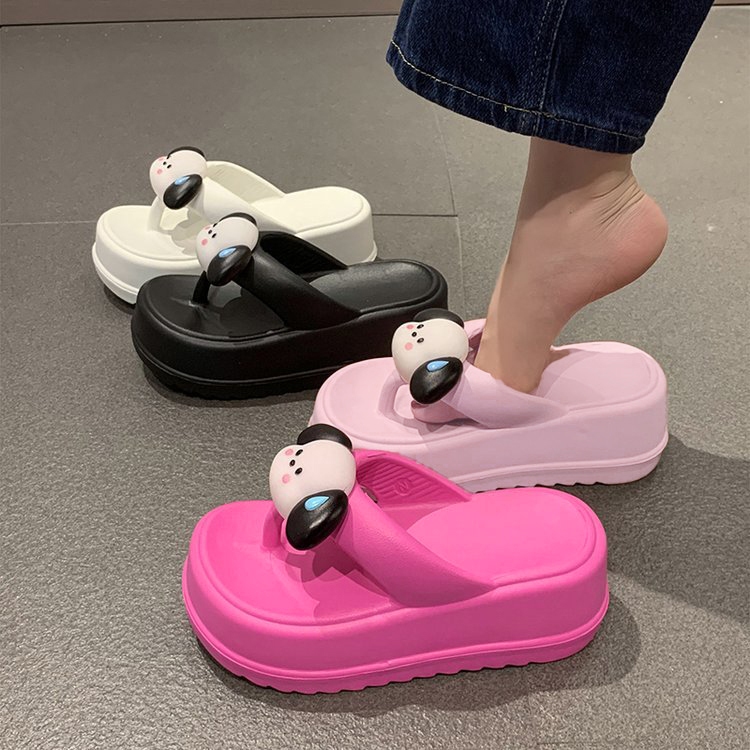 Fshoes พร้อมส่งรองเท้าแตะแฟชั่นผู้หญิงทรงหูหนีบสูง สีสันสดใส5สี แถมตัวตอดลายหน้าน้องหมาสุดกรุบกริบ สั่งเลยพร้อมส่ง