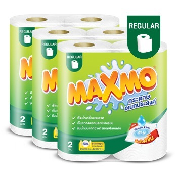 [เซท 3 ห่อ] Maxmo แม็กโม่ กระดาษทิชชู่อเนกประสงค์ รุ่นมาตรฐาน แพค2ม้วน