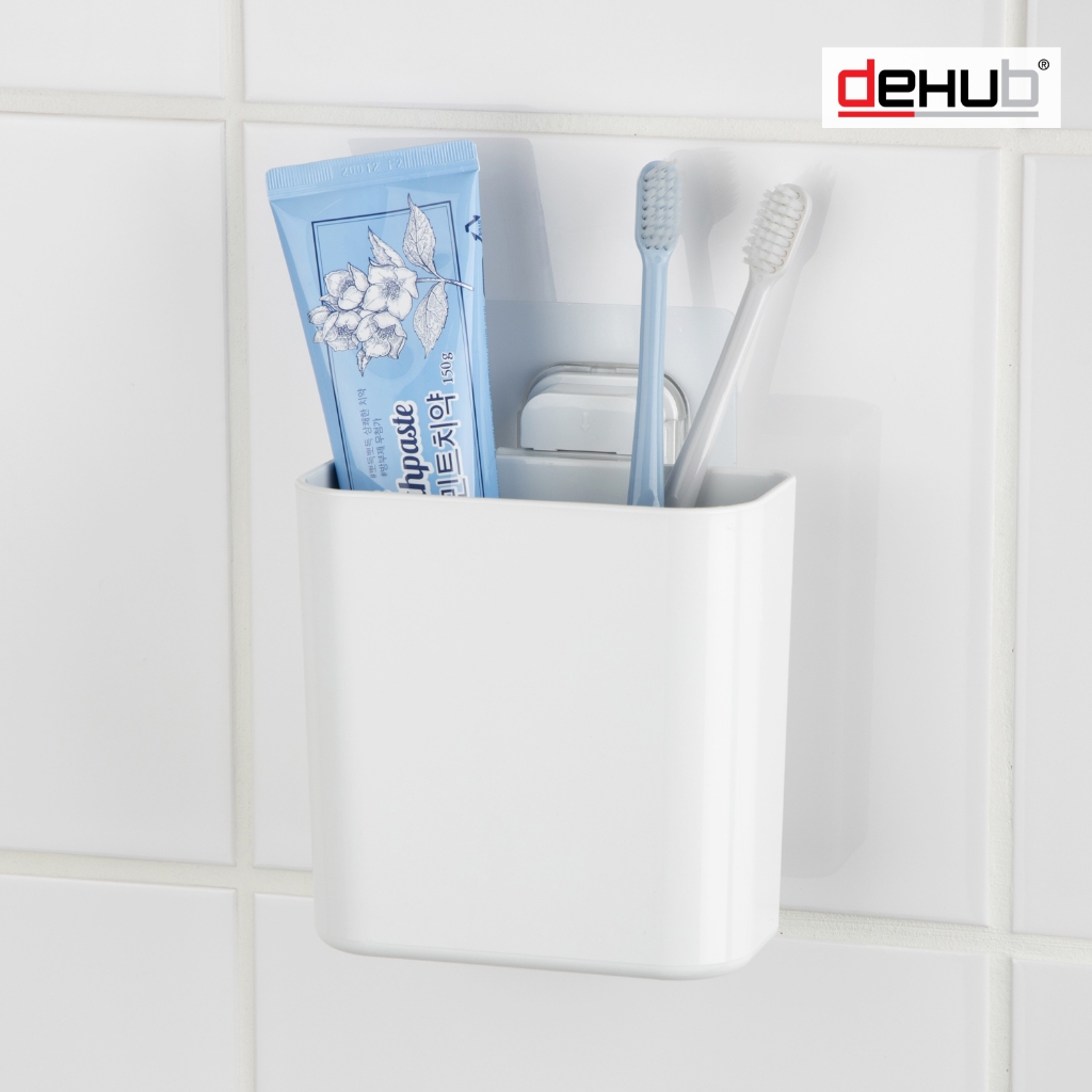 ที่เก็บของ ชั้นวางของในห้องน้ำ ที่เก็บแปรงสีฟัน ยาสีฟัน กล่องเก็บของ ไม่ต้องเจาะผนัง Vac Pocket 120
