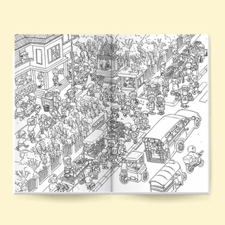 mini market coloring book สมุดระบายสี 16 หน้า ขนาด 17x28cm