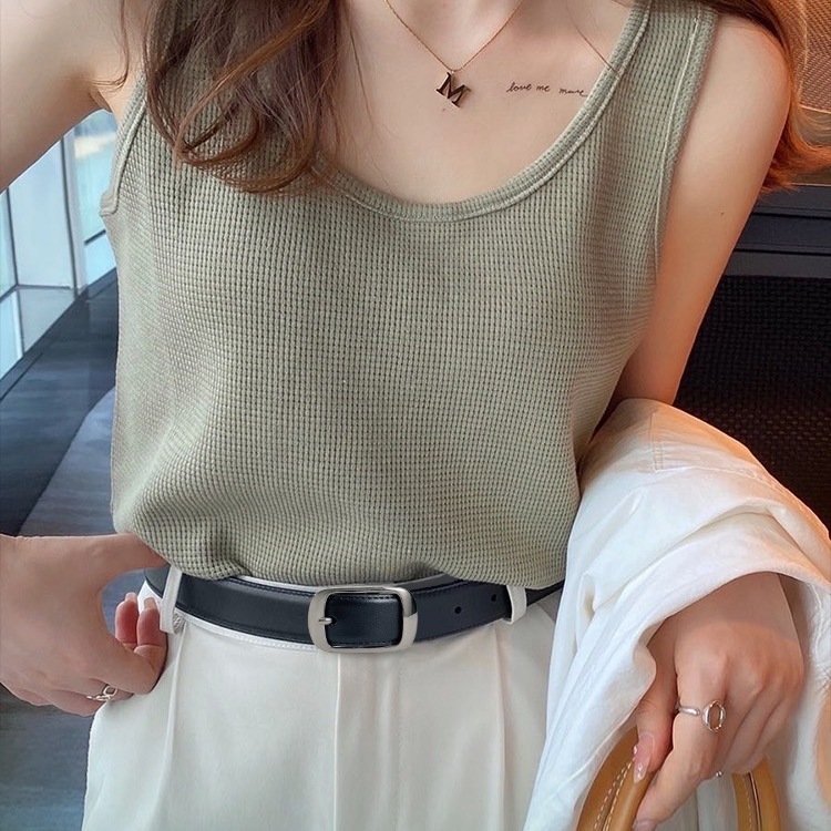 [ส่งจากกทม] My Girl เข็มขัดผู้หญิงหนังแท้อเนกประสงค์ 2024 หัวเข็มขัดตกแต่งหนังวัวแฟชั่นผู้หญิงใหม่ที่เรียบง่าย COD - รูปที่ 3