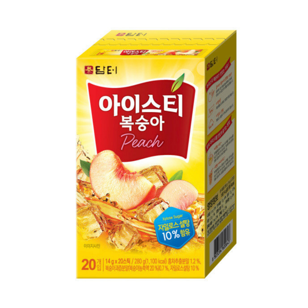 [ของแท้] 복숭아홍차 Damtuh Iced Tea Peach (ชาพีชเกาหลีแบบชง 20 ซอง) 280g