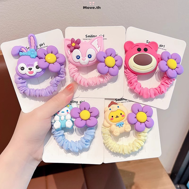 ส่งเร็ว ยางรัดผม ลายการ์ตูน สีแคนดี้น่ารัก มี5สี ความยืดหยุ่นสูง สไตล์ญี่ปุ่น และเกาหลี สไตล์เกาหลี เด็กเด็กทารกราคาถูกท