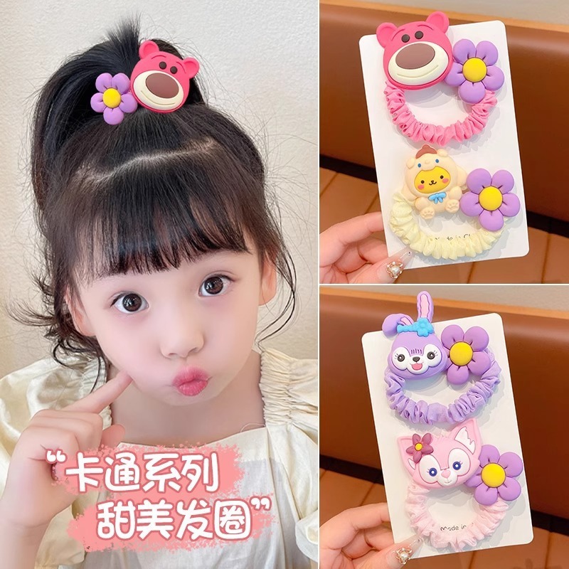ส่งเร็ว ยางรัดผม ลายการ์ตูน สีแคนดี้น่ารัก มี5สี ความยืดหยุ่นสูง สไตล์ญี่ปุ่น และเกาหลี สไตล์เกาหลี เด็กเด็กทารกราคาถูกท