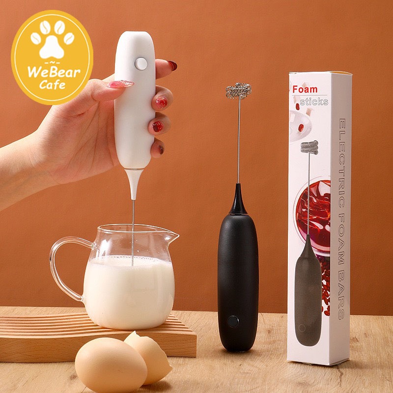 WeBear Cafe☕ เครื่องตีฟองนม มีให้เลือก 2สี ที่ตีฟองนม รุ่นใช้ถ่าน AA 2 ก้อน อุปกรณ์ชงกาแฟ(ไม่รวมแบตเ