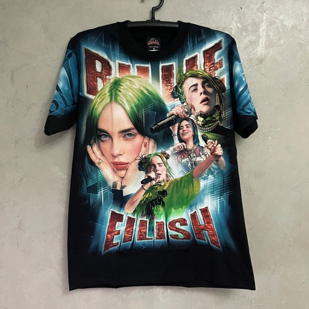 เสื้อยืดOVP Billie Eilish (ป้ายRocktee เรืองแสง) ผ้าCotton100