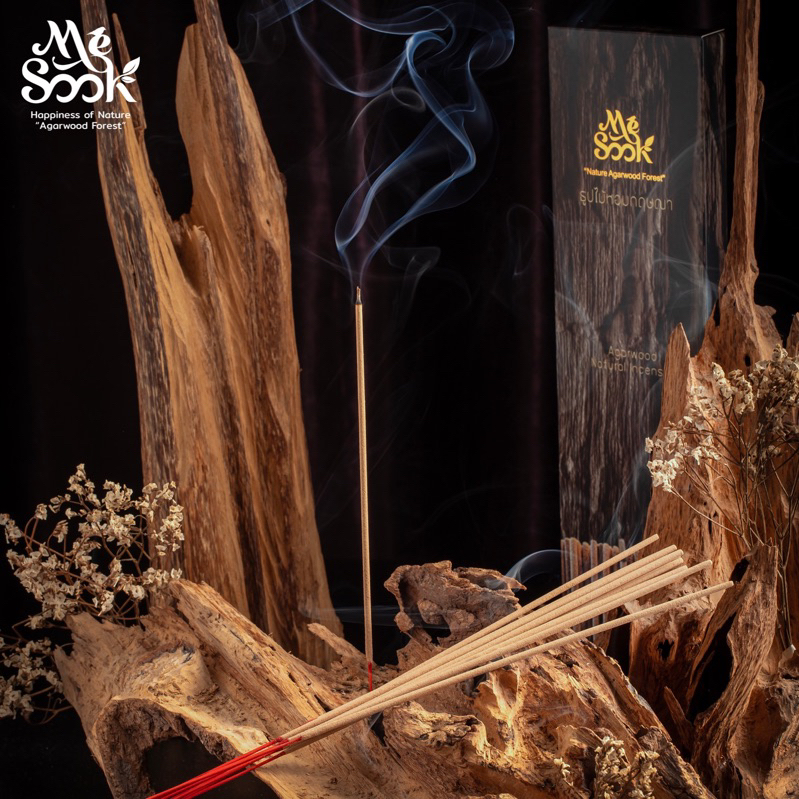 MESOOK Agarwood Incense ธูปไม้กฤษณา บูชาสิ่งศักดิ์สิทธิ์ กลิ่นหอมกฤษณา