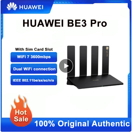 Huawei BE3 Pro WiFi Router Quad Core Network Signal Repeater Wi-Fi 7 3600Mbps 2.4GHz 5GHz Wireless A