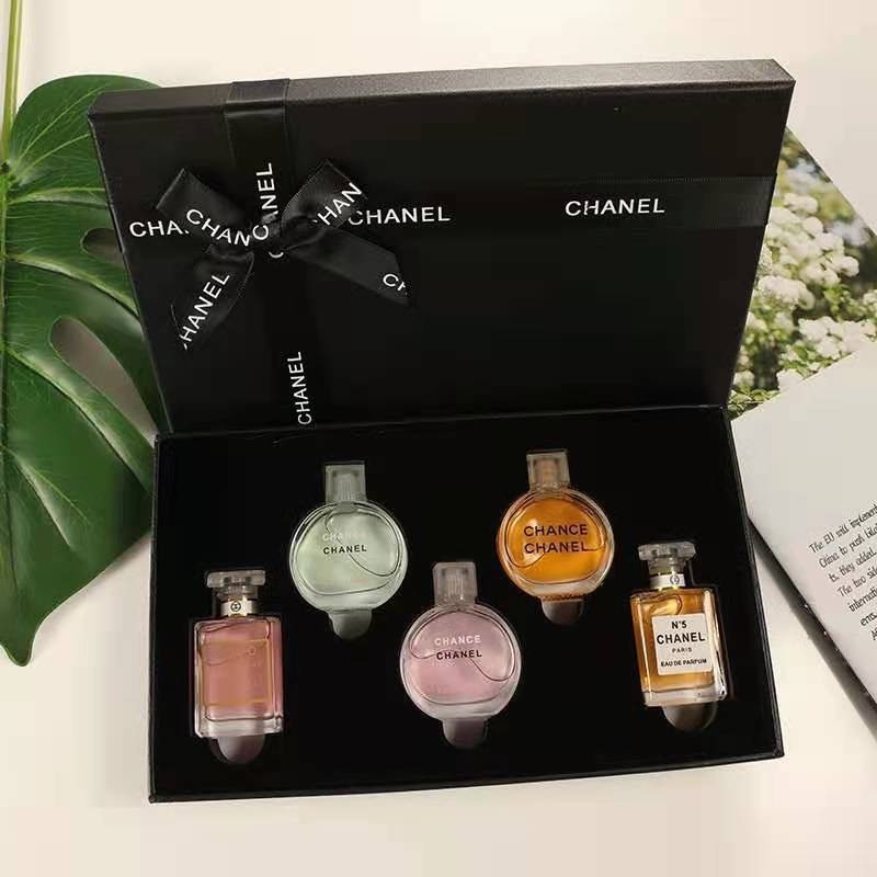 "น้ำหอมแท้" ชุดเซ็ท E น้ำหอม Chanel 7.5 ml. 5 ขวด Chanel Coco , Chanel Chance , Chanel N°5 EDP ของแท