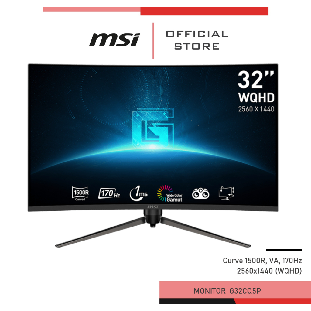 [Pre-Order] MSI G32CQ5P Monitor จอมอนิเตอร์ 170Hz จอโค้ง จอคอมพิวเตอร์เล่นเกม
