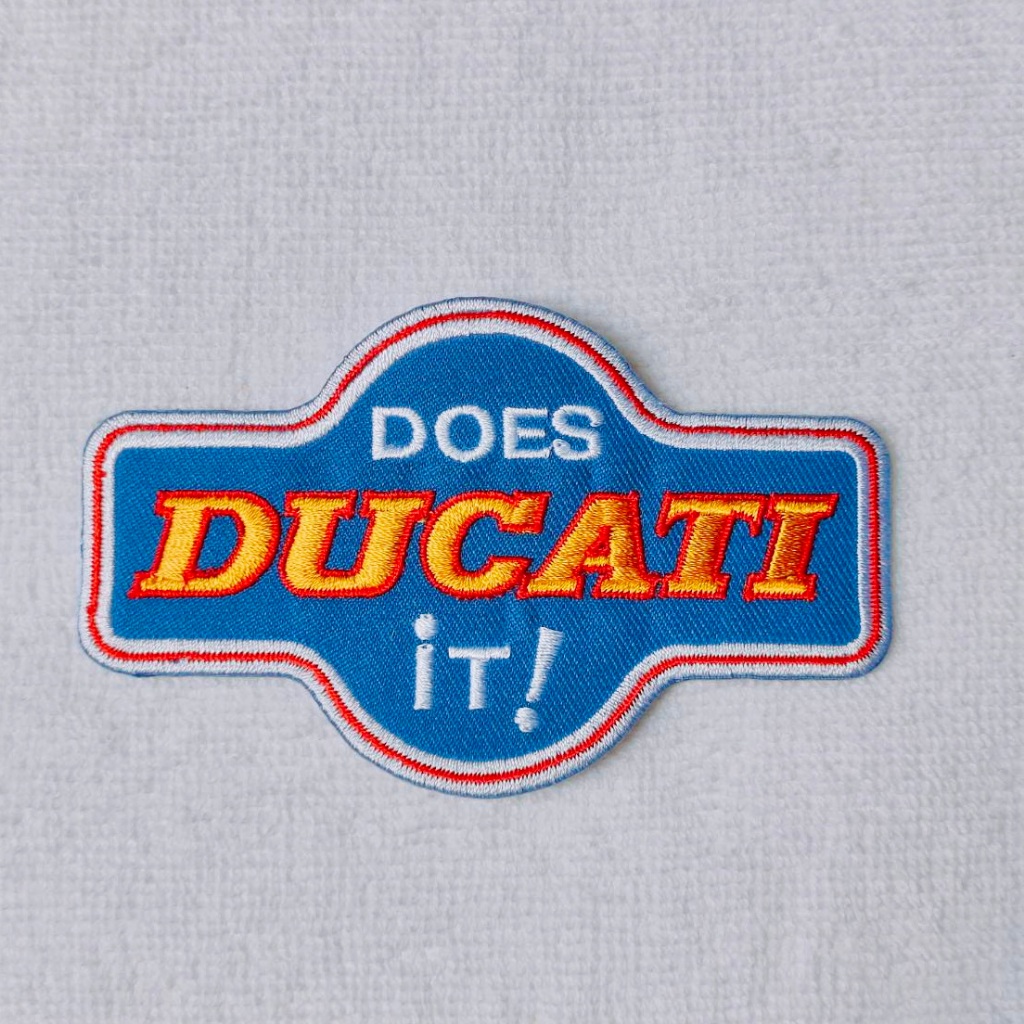 ตัวรีดติดเสื้อ อาร์มติดเสื้อ มอเตอร์ไซค์ Motorbike Ducati Patch ดูคาติ ดูคาตี้ Sticker สติ๊กเกอร์ Racing ตีนตุ๊กแก
