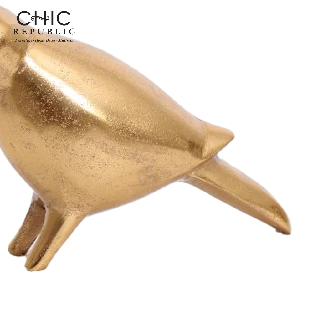 รูปปั้นตกแต่ง CHIC REPUBLIC PUFFIN สีทอง_2