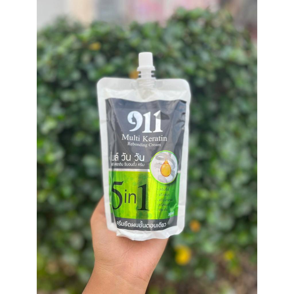 911 ครีมยืดผมเคราติน ไนล์ วัน วัน มัลติ เคราติน รีบอนดิ้ง ครีม ยืดง่าย ขนาด 300 ml.
