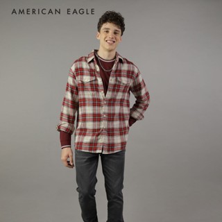 American Eagle Super Soft Flannel Shirt เสื้อเชิ้ต ผู้ชาย ผ้…