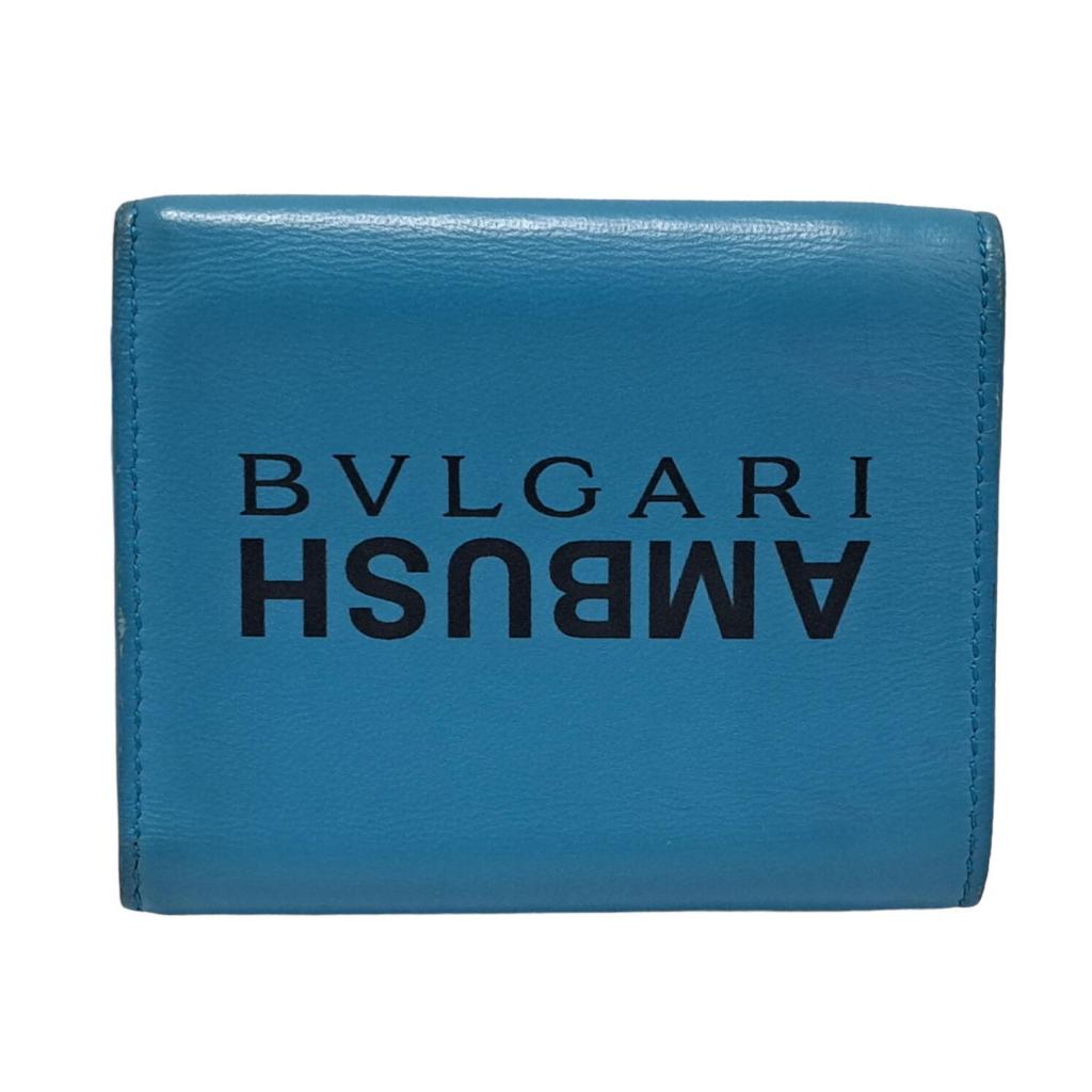 Bvlgari กระเป๋าสตางค์ AMBUSH Serpenti Trifold Blue Leather Compact BVLGARI [ส่งจากญี่ปุ่น]
