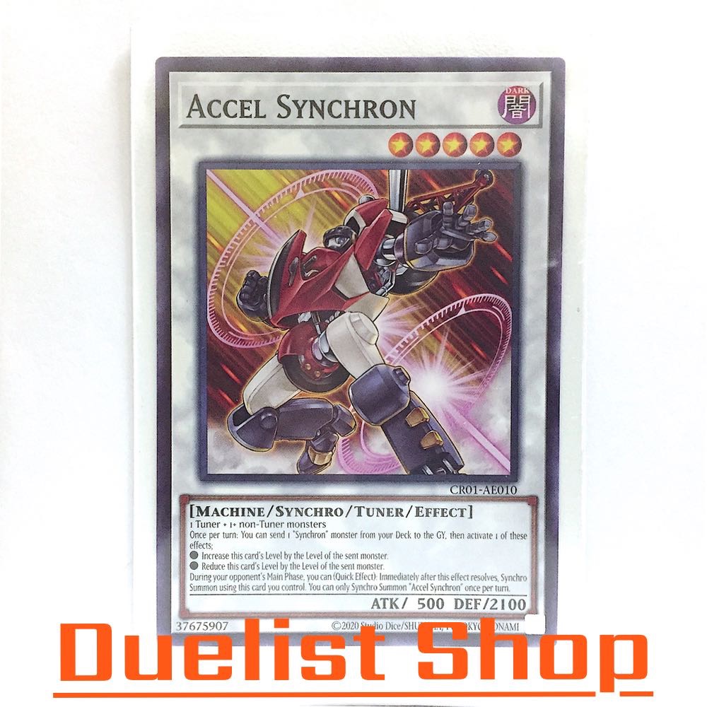 Accel Synchron (N) Monster Dark Level5 [Machine/Synchro/Tuner/Effect] ชุด CR01-AE010 การ์ดเกมยูกิโอ 