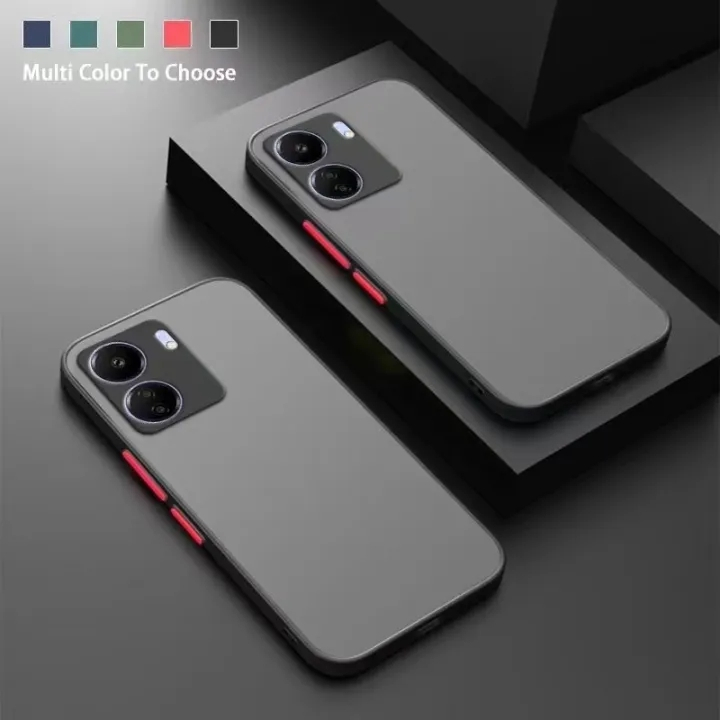 Case สำหรับ POCO C65 เคสกันกระแทก ปุ่มสีผิวด้าน เคส