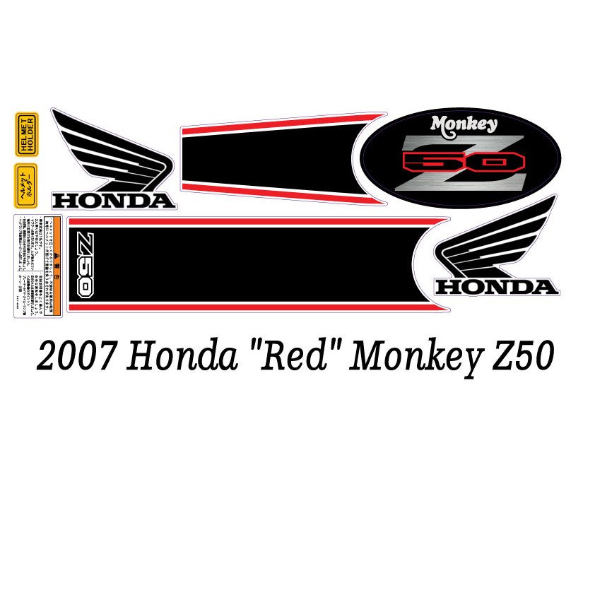 2007 Sticker monkey z50 ติดถังน้ำมันครบชุด