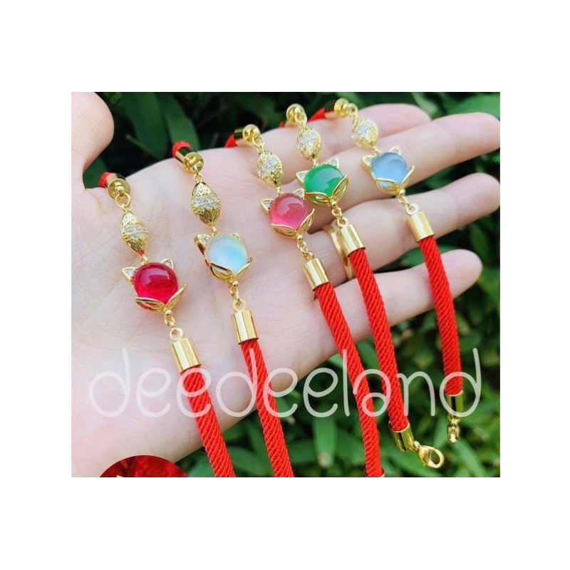 ด้ายแดง จี้พลอยสี ด้ายแดงจี้พลอย
