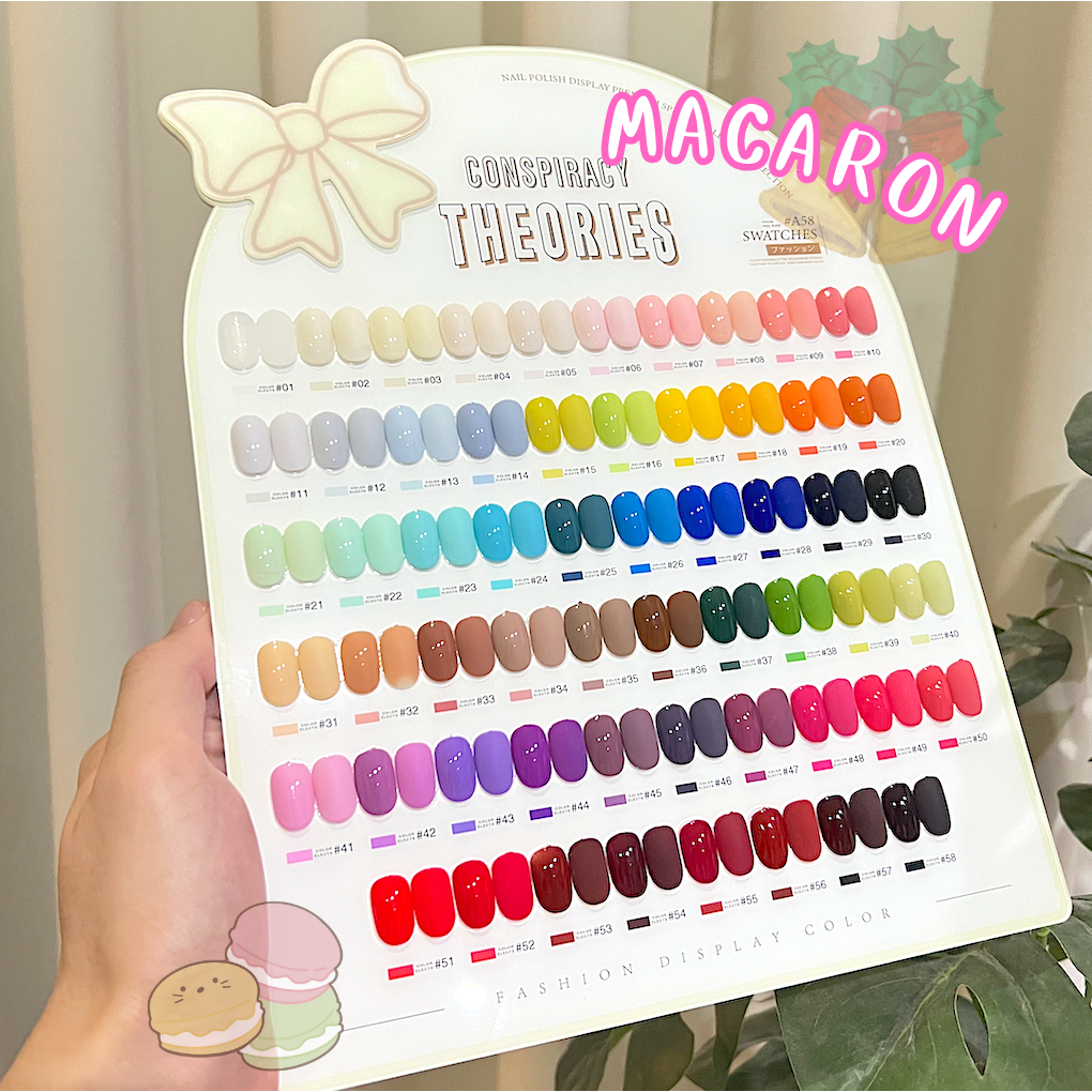 MACARON สีเจล 58 สี เนื้อแน่น ทาง่าย สีทาเล็บเจลยกเซต พร้อมส่งจากไทย