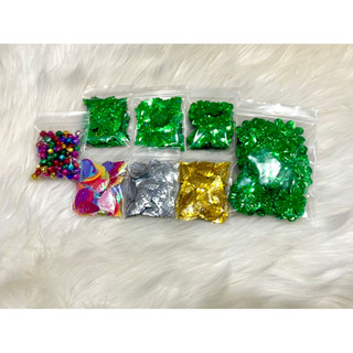 อุปกรณ์ตกแต่ง 200 ชิ้น ใบเลื่อม ใบส้ม ใบมังคุด ใบเชอรี่ ใบมะ…