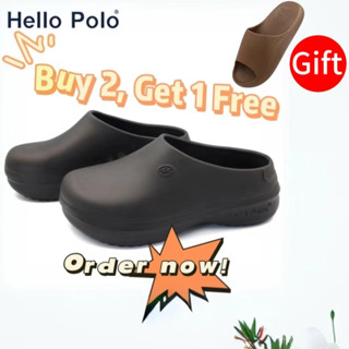 Hello Polo รองเท้าแตะ รองเท้าหัวโต ขาว 3.5cm พื้นหนา กันลื่น…