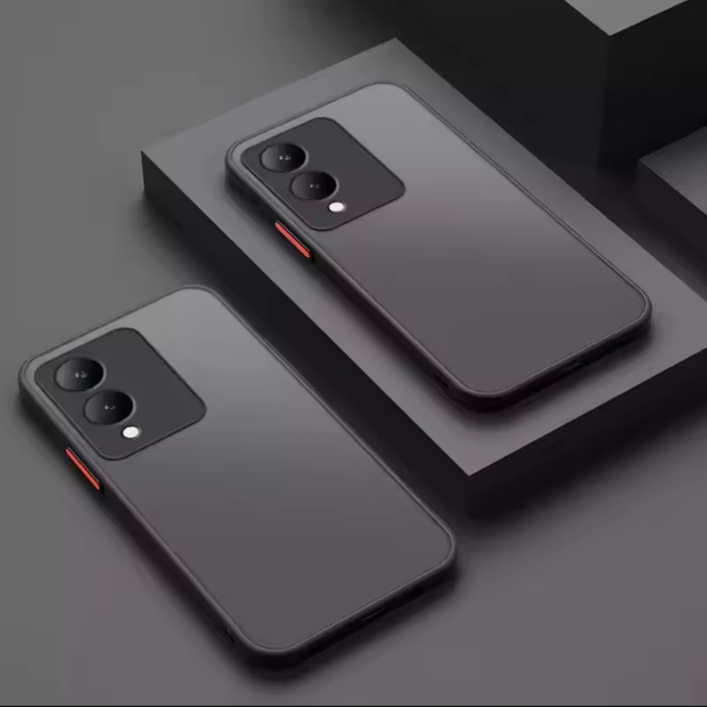 Case Vivo Y17S เคสกันรอยกล้อง กันกระแทก ปุ่มสีผิวด้าน ขอบนิ่มหลังแข็ง ใช้สำหรับ Vivo Y17S ส่งจากไทย