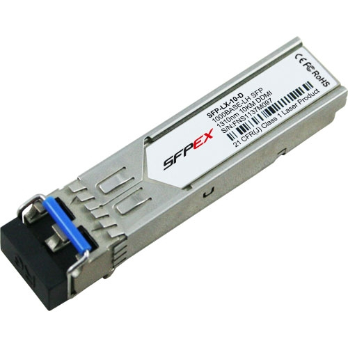 Zyxel (SFP-LX-10-D) 1000LX Single mode Fiber up to 10Km. duplex LC connector, Support DDMI